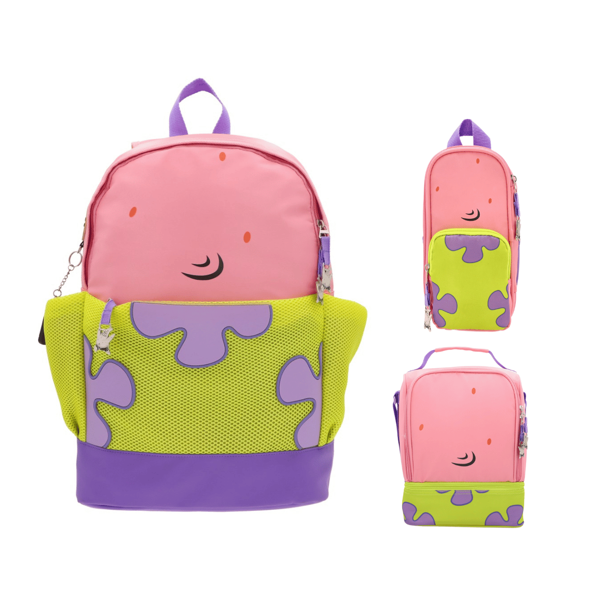 Kit Patricio Estrella Ombligo. Mochila, Lonchera y lapicera