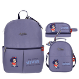 Kit Mafalda - Mochila, lonchera y lapicera